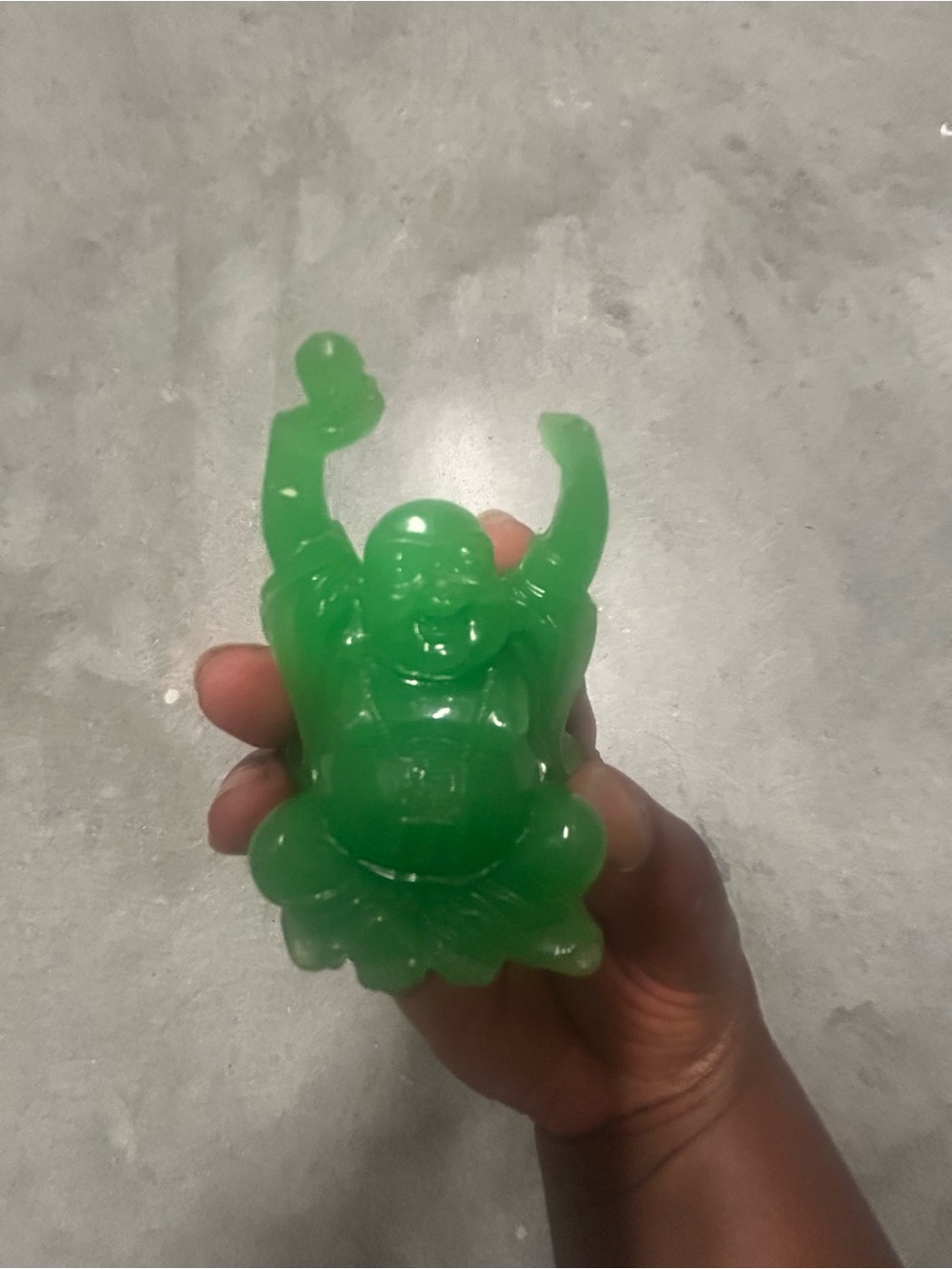 Green Laughing Buddha Figurine